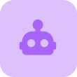 Purple robot head icon