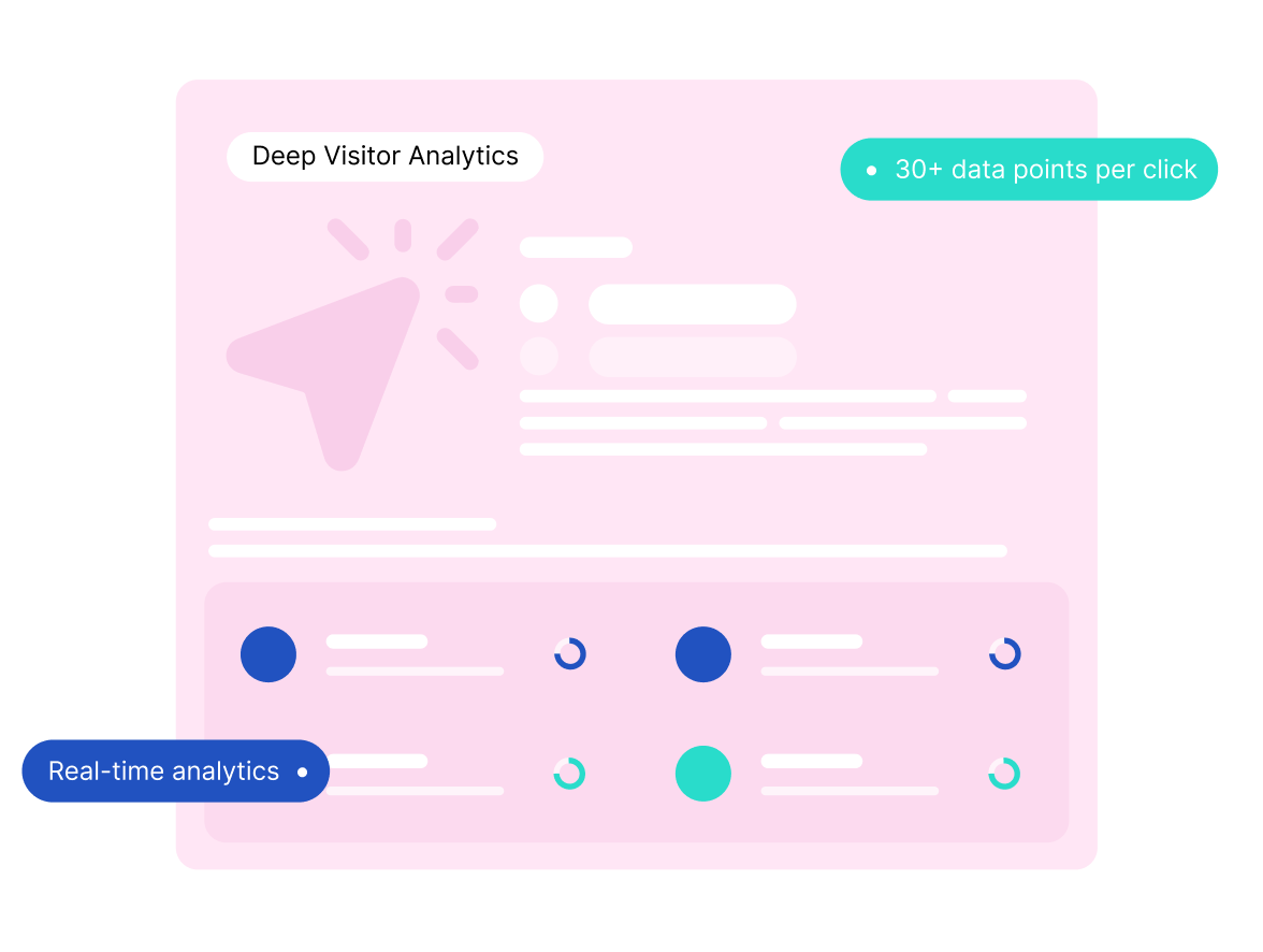 Web analytics interface with cursor and data points