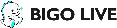 BIGO LIVE logo with smiling cartoon mascot featuring blue accents on a white background, representing the live streaming platform.