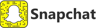 Snapchat logo featuring a white ghost icon on a yellow background with the text “Snapchat” in gray, representing the social media and messaging platform.