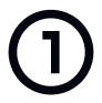 Number one inside a circle icon