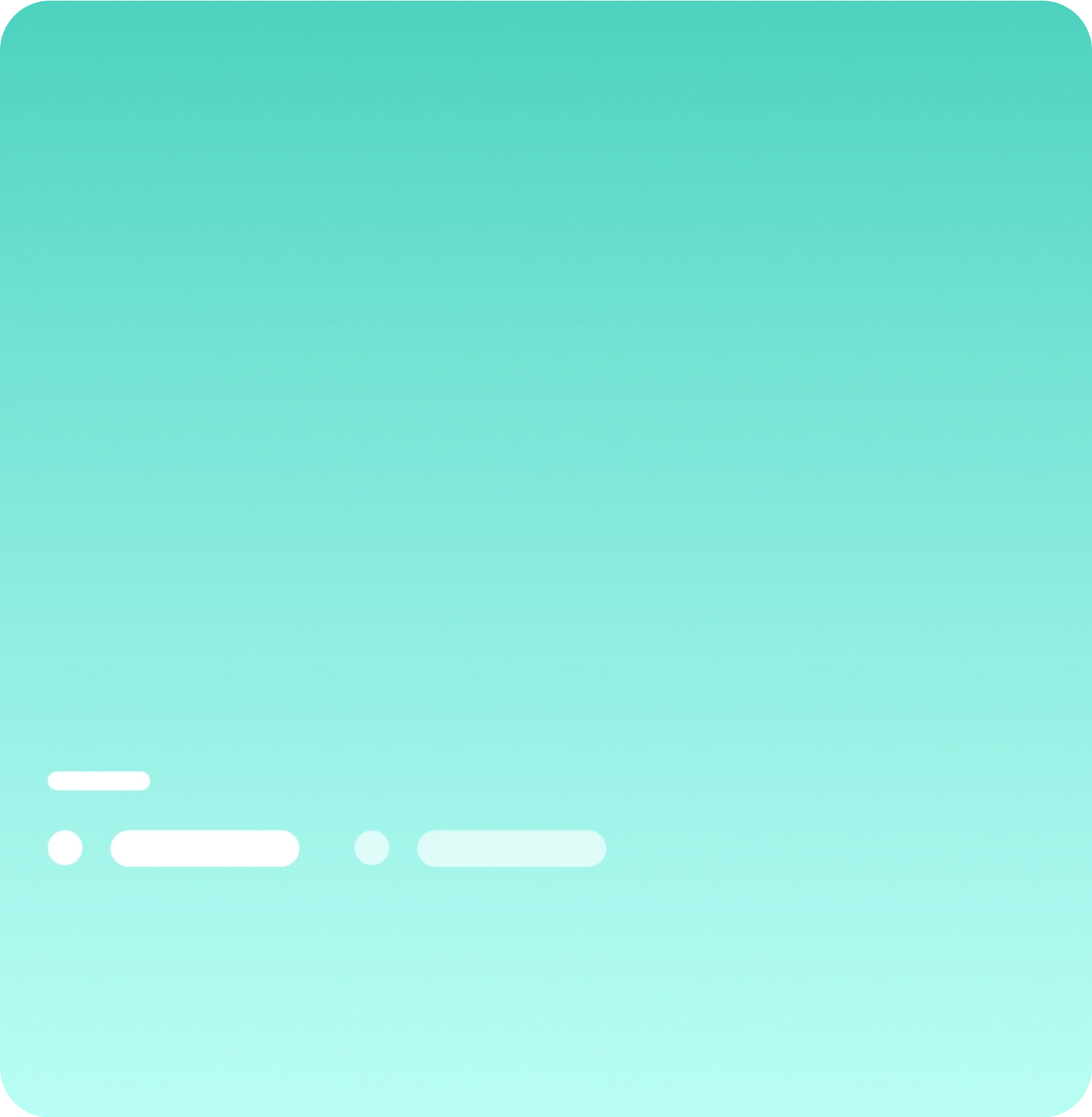 Light teal gradient square with white horizontal lines and dots, rounded edges